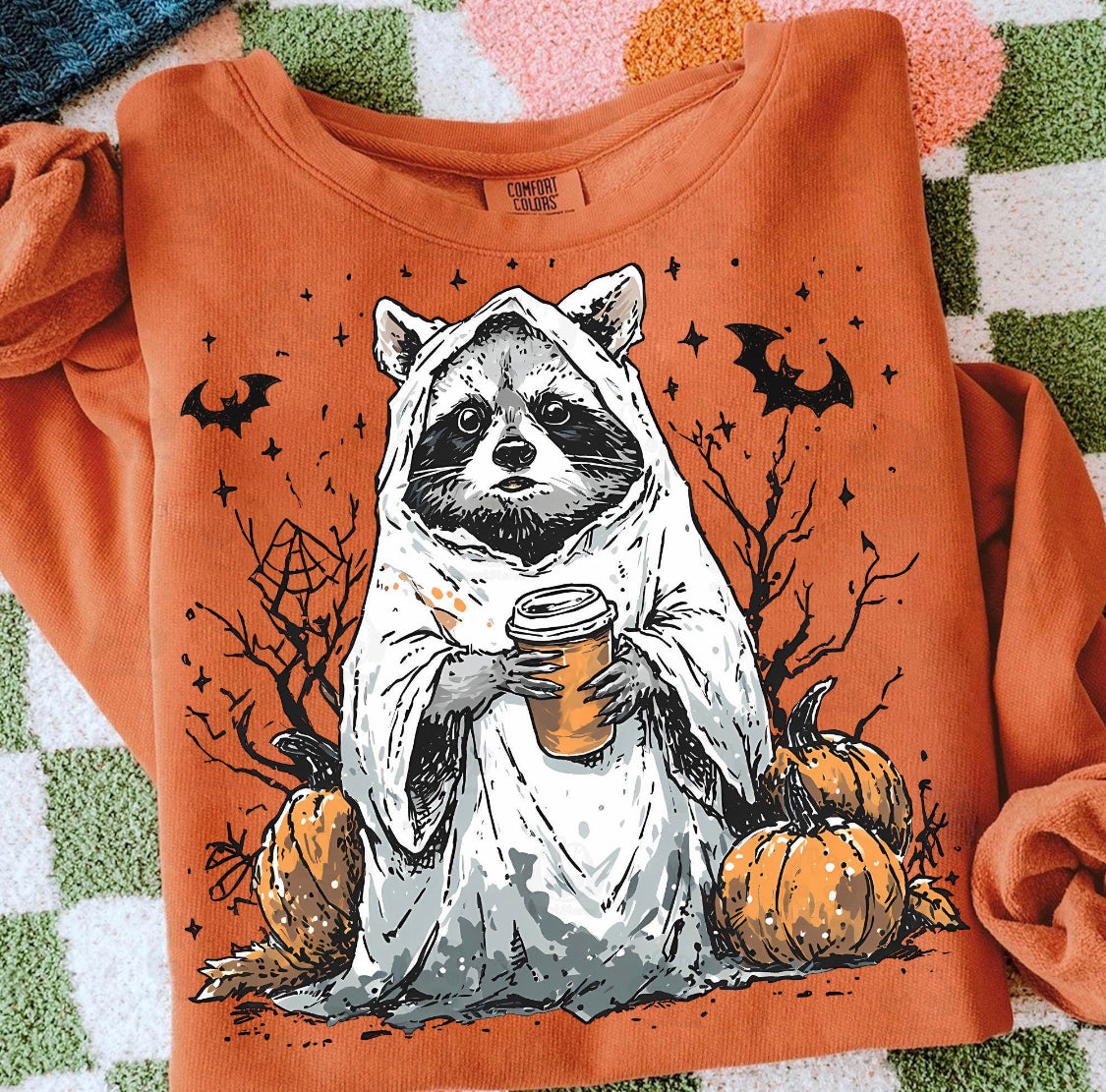 Retro Spooky And Feral, Retro Halloween Raccoon